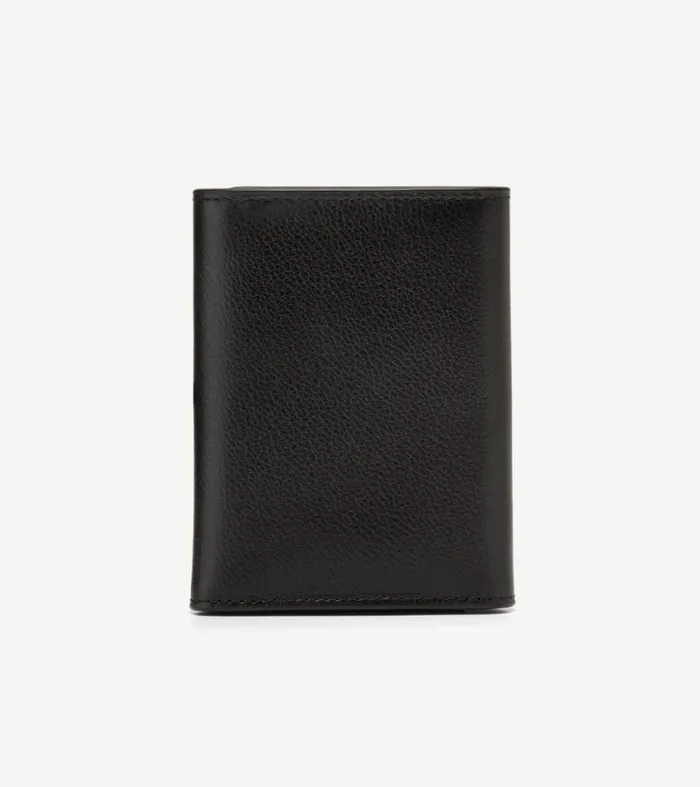 Men Wallets Cole Haan Boxshine Trifold Wallet Black
