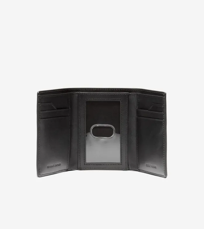 Men Wallets Cole Haan Boxshine Trifold Wallet Black