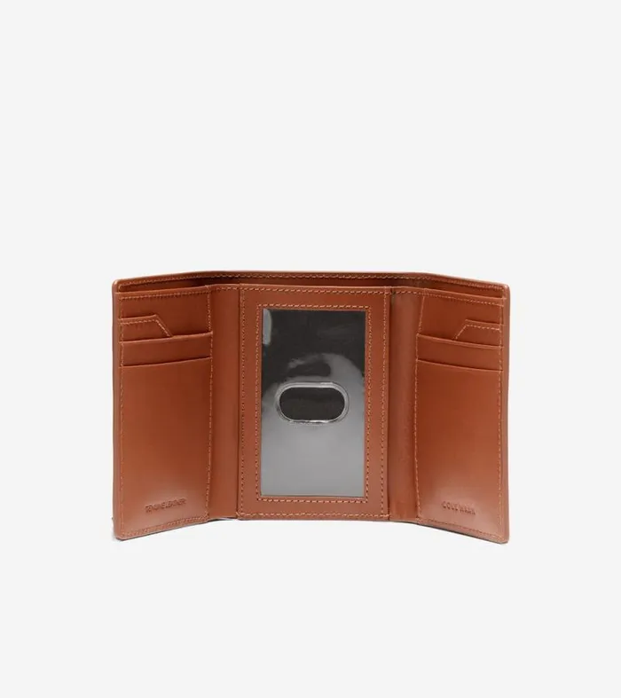 Men Wallets Cole Haan Boxshine Trifold Wallet Cognac