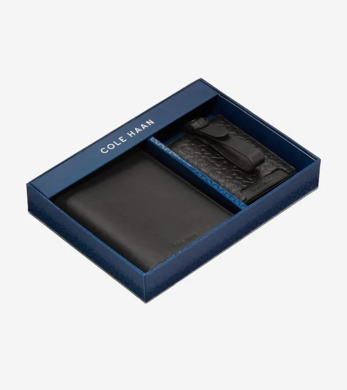 Men Wallets Cole Haan Passport Case With Luggage Tag Black