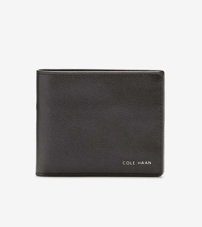 Men Wallets Cole Haan Slimfold Wallet With Valet Key Ring Black