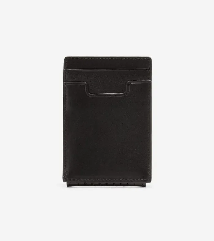 Men Wallets Cole Haan Washington Perforated Card Case Black