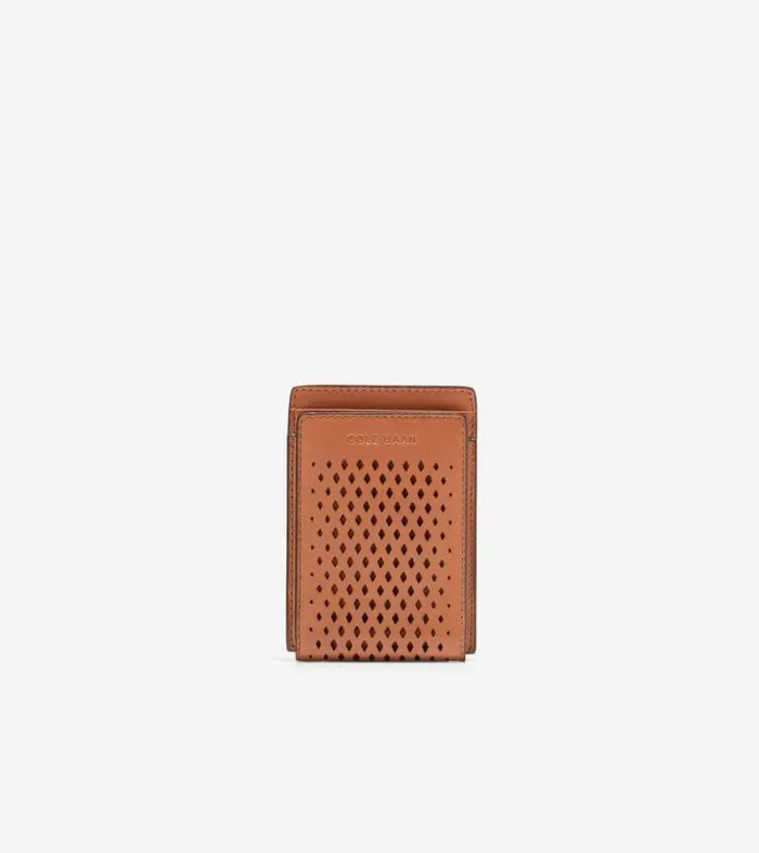 Men Wallets Cole Haan Washington Perforated Card Case British Tan