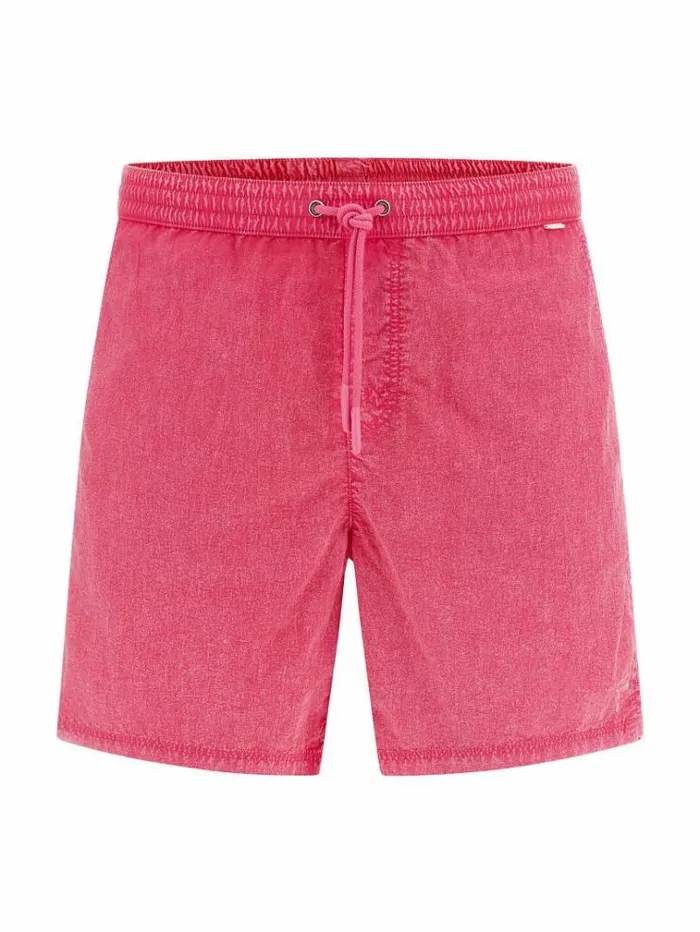 Men Washed Medium Swim Trunk Pink Guess Beachwear