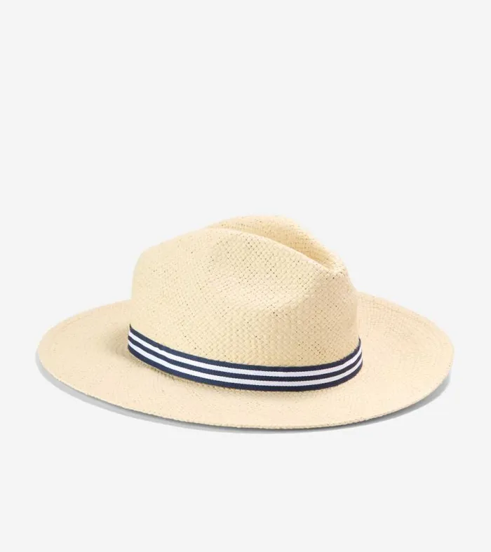 MenWomen Hats Cole Haan Straw Fedora Natural