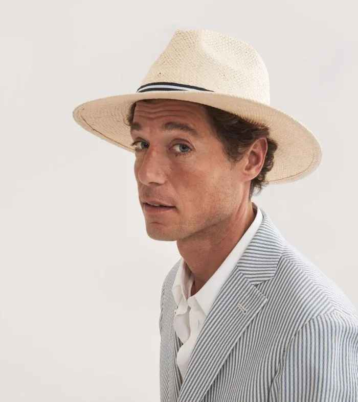 MenWomen Hats Cole Haan Straw Fedora Natural