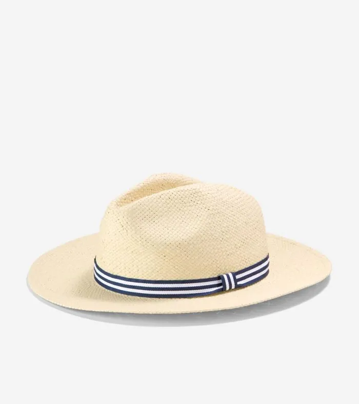 MenWomen Hats Cole Haan Straw Fedora Natural