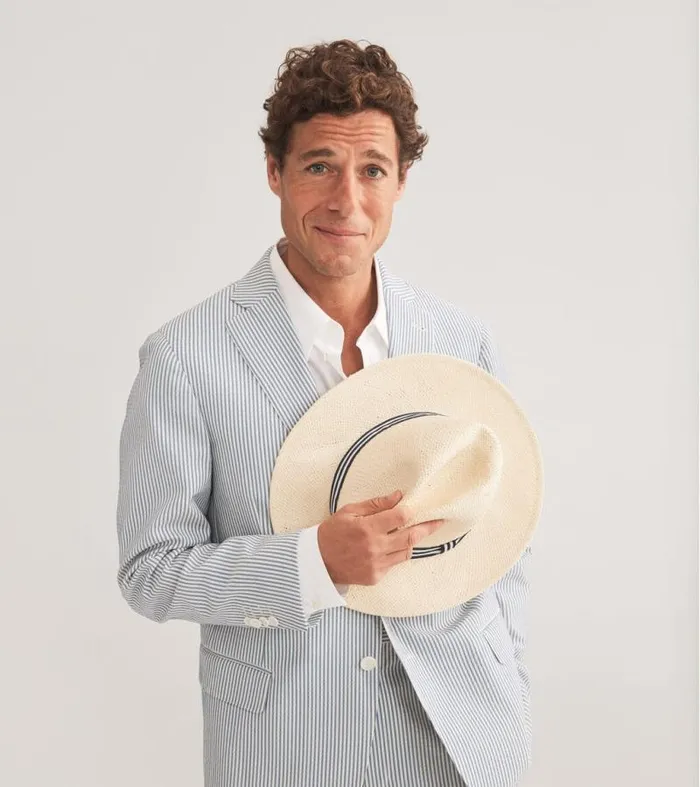 MenWomen Hats Cole Haan Straw Fedora Natural