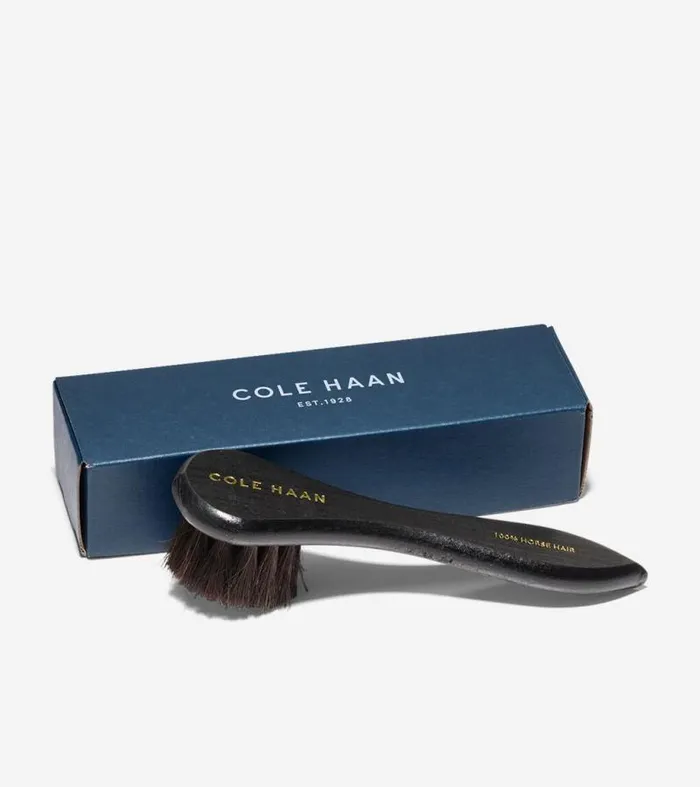 MenWomen Leather and Shoe Care Cole Haan Polish Dauber Brush Dark Bristle Black