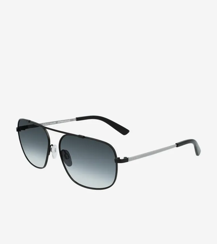 MenWomen Sunglasses Cole Haan Square Navigator Sunglasses Black