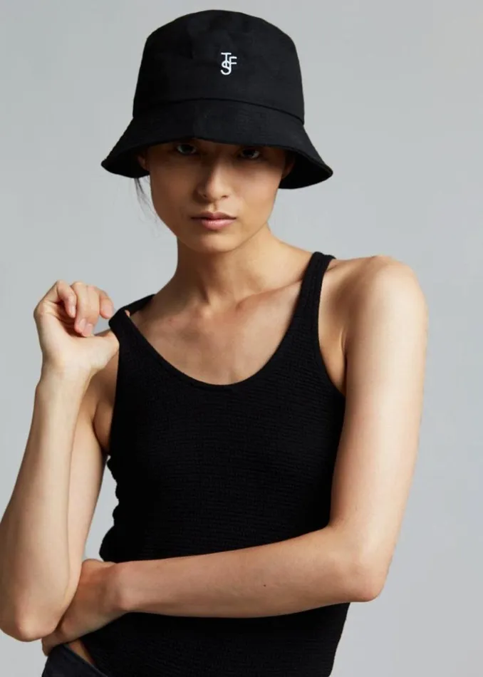 MenWomen The Frankie Shop Accessories Frankie Bucket Hat Black