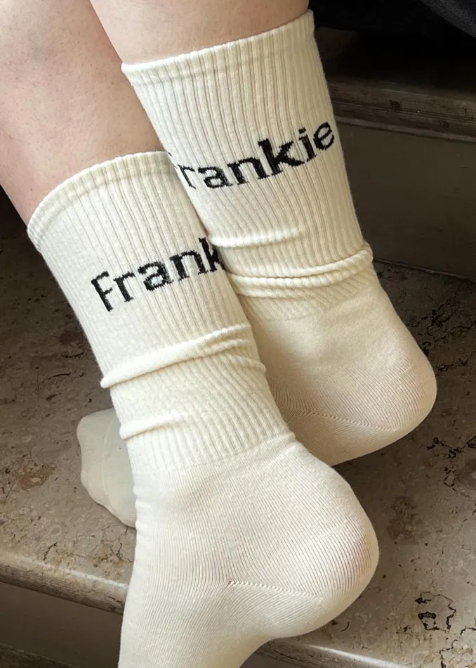 MenWomen The Frankie Shop Accessories Frankie In English Ribbed Socks Vanilla