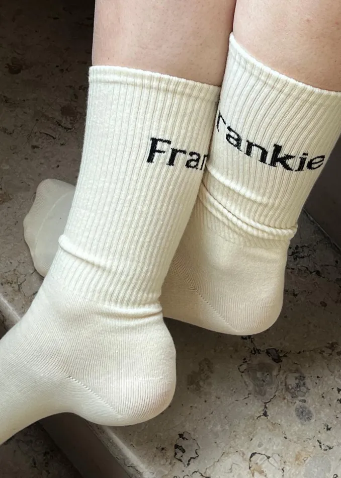 MenWomen The Frankie Shop Accessories Frankie In English Ribbed Socks Vanilla