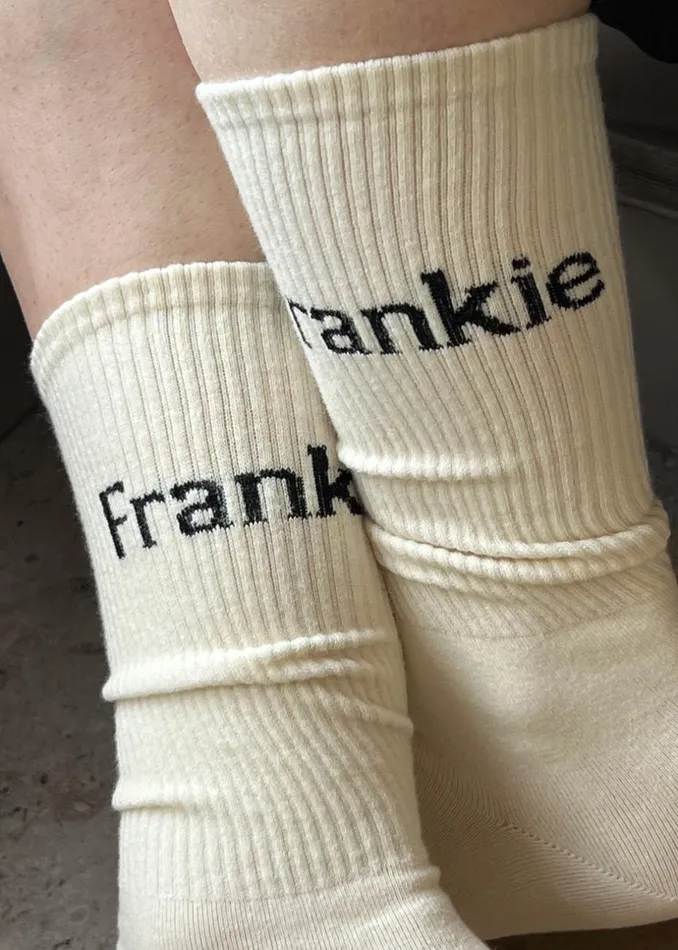 MenWomen The Frankie Shop Accessories Frankie In English Ribbed Socks Vanilla