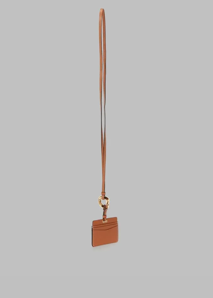 MenWomen The Frankie Shop Accessories JW Anderson Cardholder With Chain Link Strap Pecan