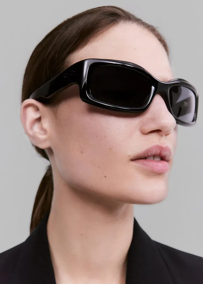 MenWomen The Frankie Shop Accessories Port Tanger Addis Sunglasses Black Acetateblack Lens MenWomen The Frankie Shop Accessories Port Tanger Addis Sunglasses Black Acetateblack Lens