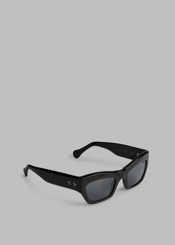 MenWomen The Frankie Shop Accessories Port Tanger Ayreen Sunglasses Black Acetateblack Lens