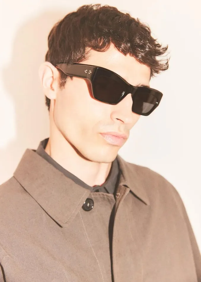 MenWomen The Frankie Shop Accessories Port Tanger Ayreen Sunglasses Black Acetateblack Lens
