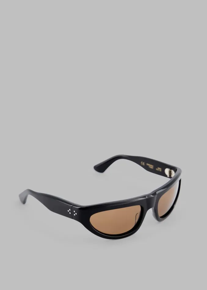 MenWomen The Frankie Shop Accessories Port Tanger Malick Sunglasses Black Acetatetobacco Lens