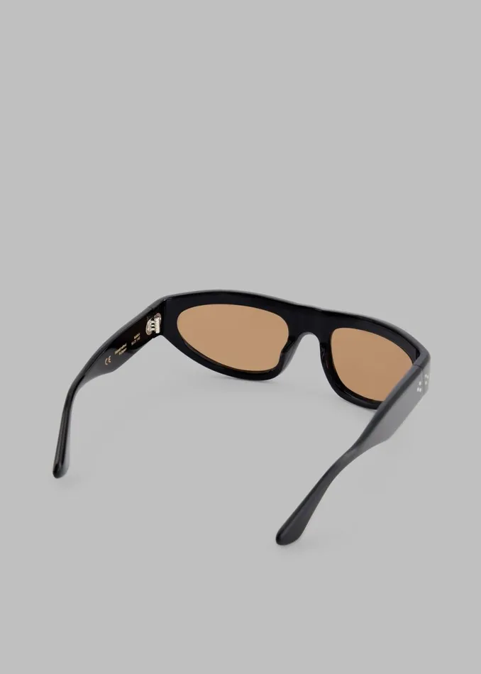 MenWomen The Frankie Shop Accessories Port Tanger Malick Sunglasses Black Acetatetobacco Lens