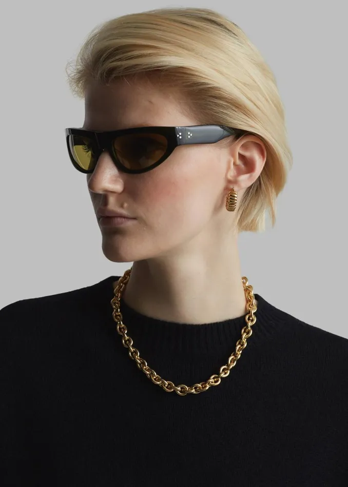 MenWomen The Frankie Shop Accessories Port Tanger Malick Sunglasses Cardamom Acetatewarm Olive Lens