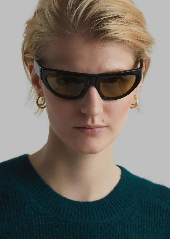 MenWomen The Frankie Shop Accessories Port Tanger Malick Sunglasses Cardamom Acetatewarm Olive Lens
