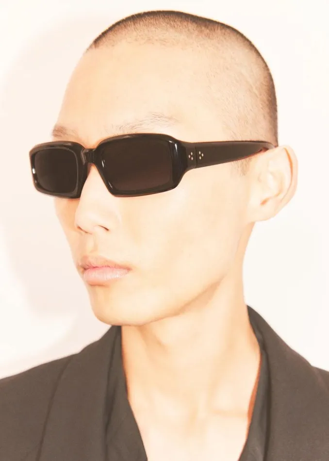 MenWomen The Frankie Shop Accessories Port Tanger Mektoub Sunglasses Black Acetateblack Lens