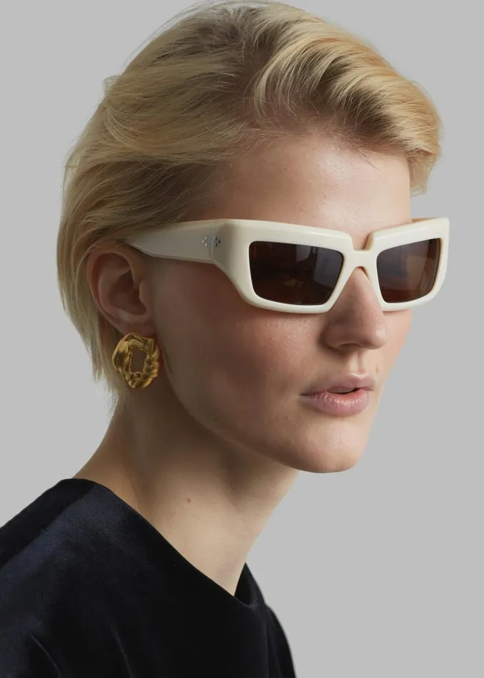 MenWomen The Frankie Shop Accessories Port Tanger Niyyah Sunglasses Sandarac Acetatetobacco Lens