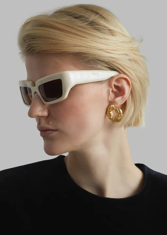 MenWomen The Frankie Shop Accessories Port Tanger Niyyah Sunglasses Sandarac Acetatetobacco Lens