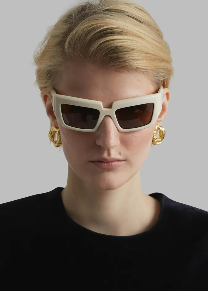 MenWomen The Frankie Shop Accessories Port Tanger Niyyah Sunglasses Sandarac Acetatetobacco Lens