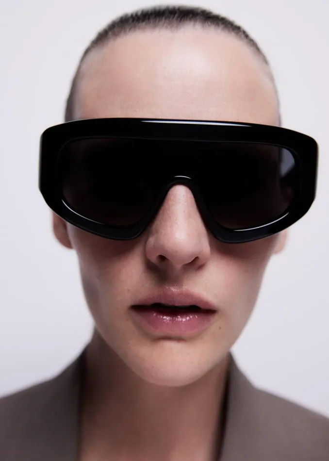 MenWomen The Frankie Shop Accessories Port Tanger Saraa Sunglasses Black Acetateblack Lens