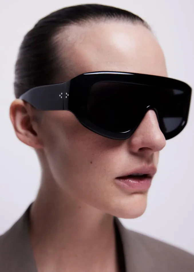 MenWomen The Frankie Shop Accessories Port Tanger Saraa Sunglasses Black Acetateblack Lens
