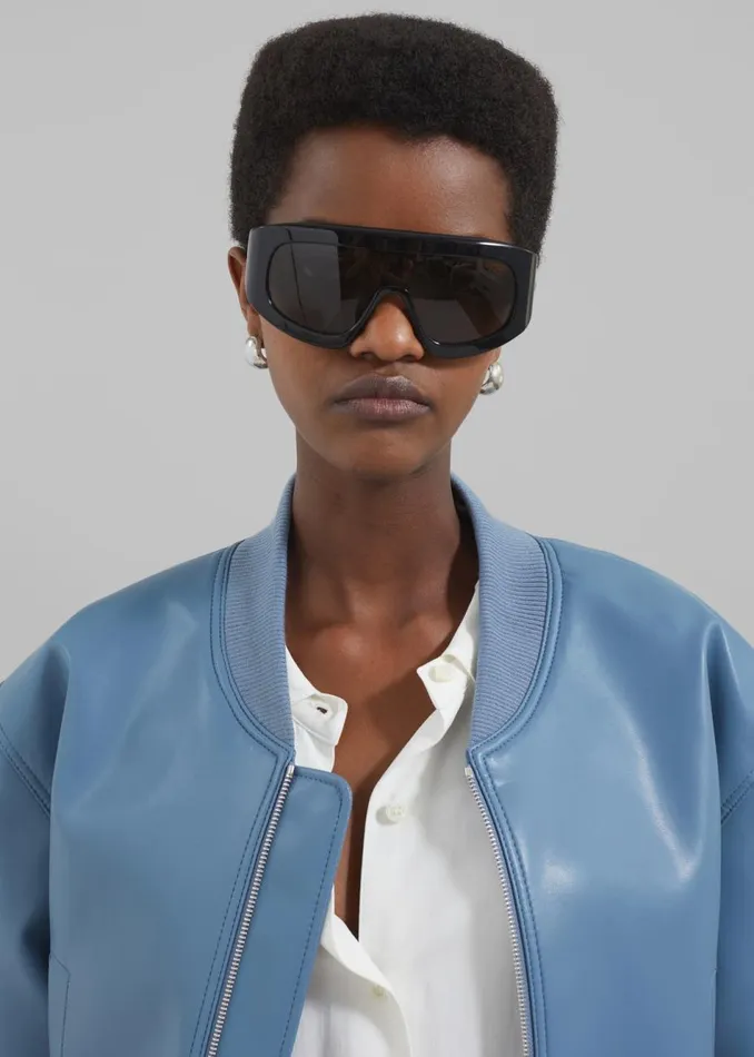 MenWomen The Frankie Shop Accessories Port Tanger Saraa Sunglasses Black Acetateblack Lens