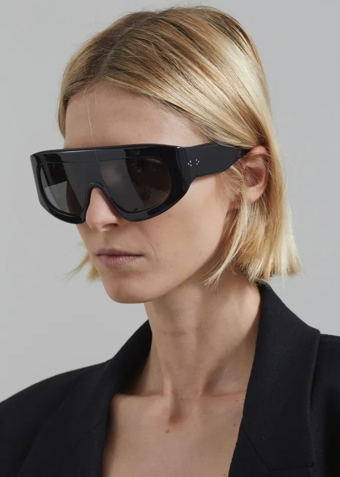 MenWomen The Frankie Shop Accessories Port Tanger Saraa Sunglasses Black Acetateblack Lens