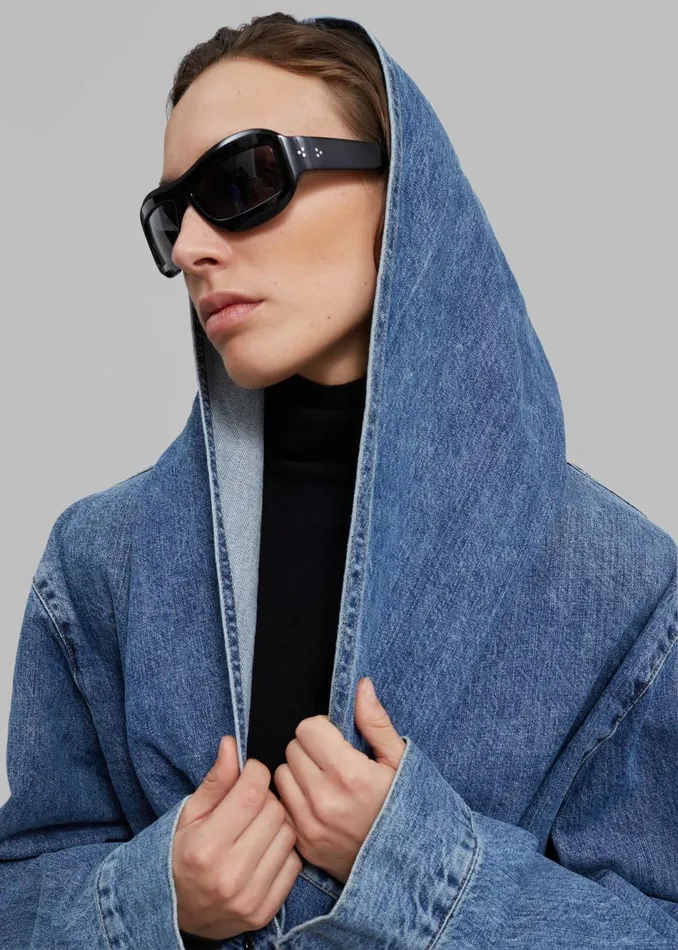MenWomen The Frankie Shop Accessories Port Tanger Zarin Sunglasses Black Acetateblack Lens