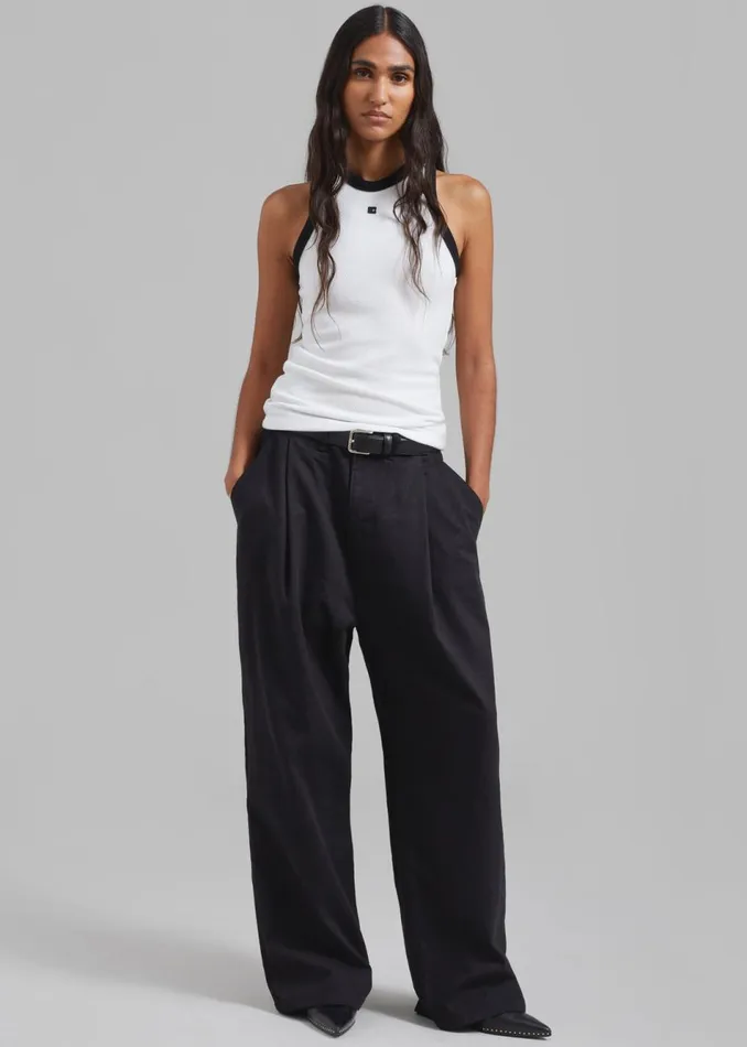 MenWomen The Frankie Shop Bottoms Drew Denim Pants Black