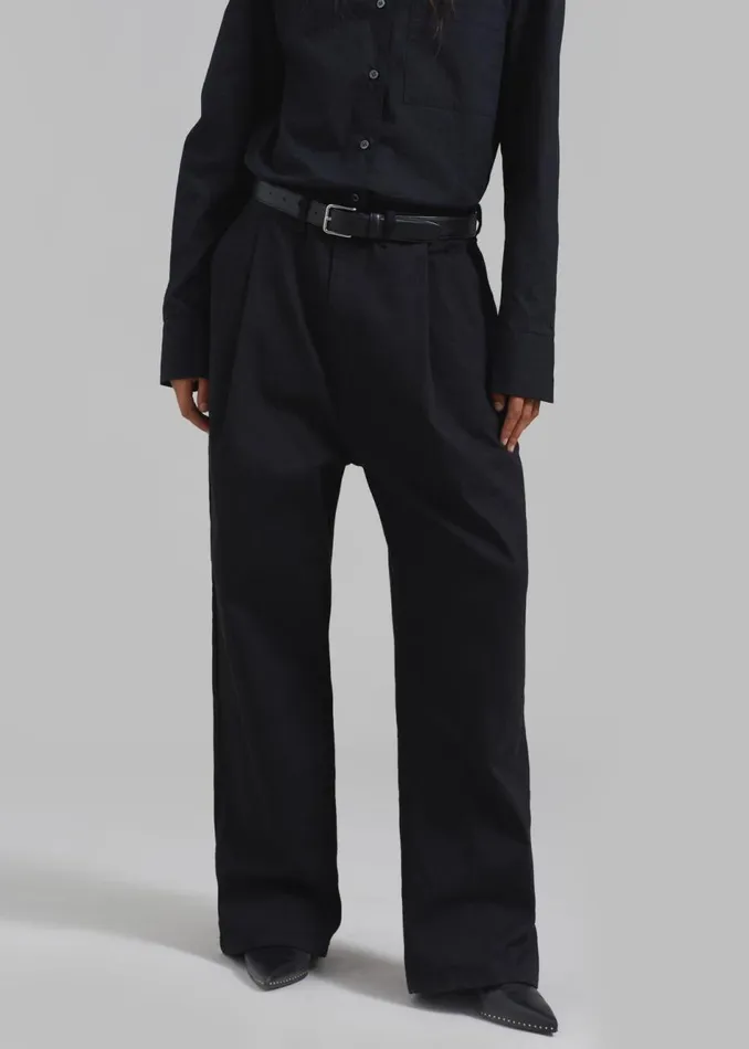 MenWomen The Frankie Shop Bottoms Drew Denim Pants Black