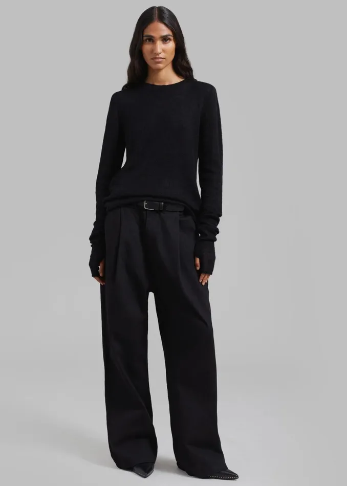 MenWomen The Frankie Shop Bottoms Drew Denim Pants Black