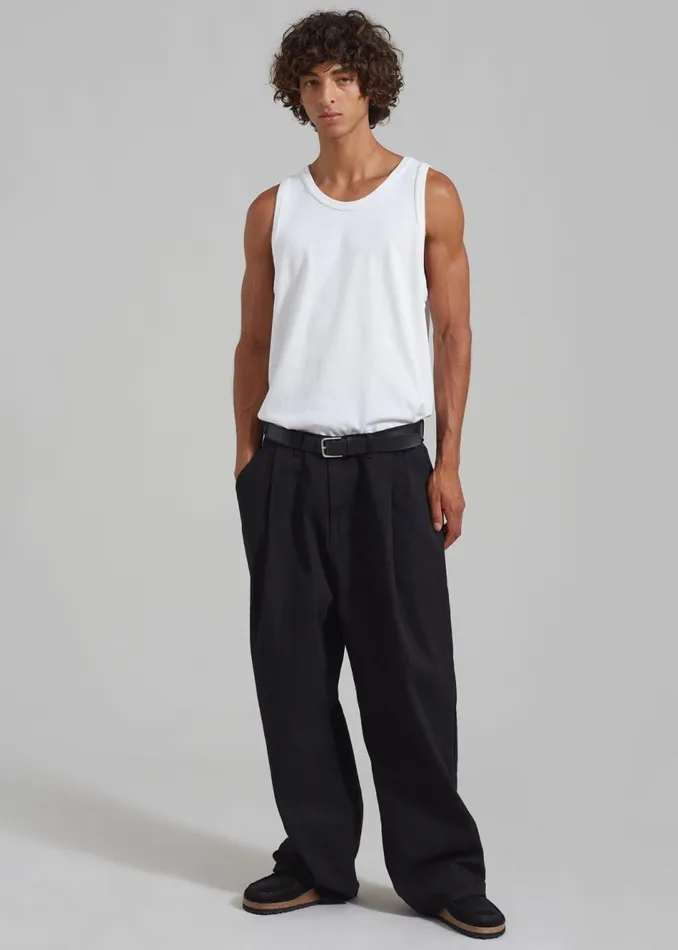 MenWomen The Frankie Shop Bottoms Drew Denim Pants Black