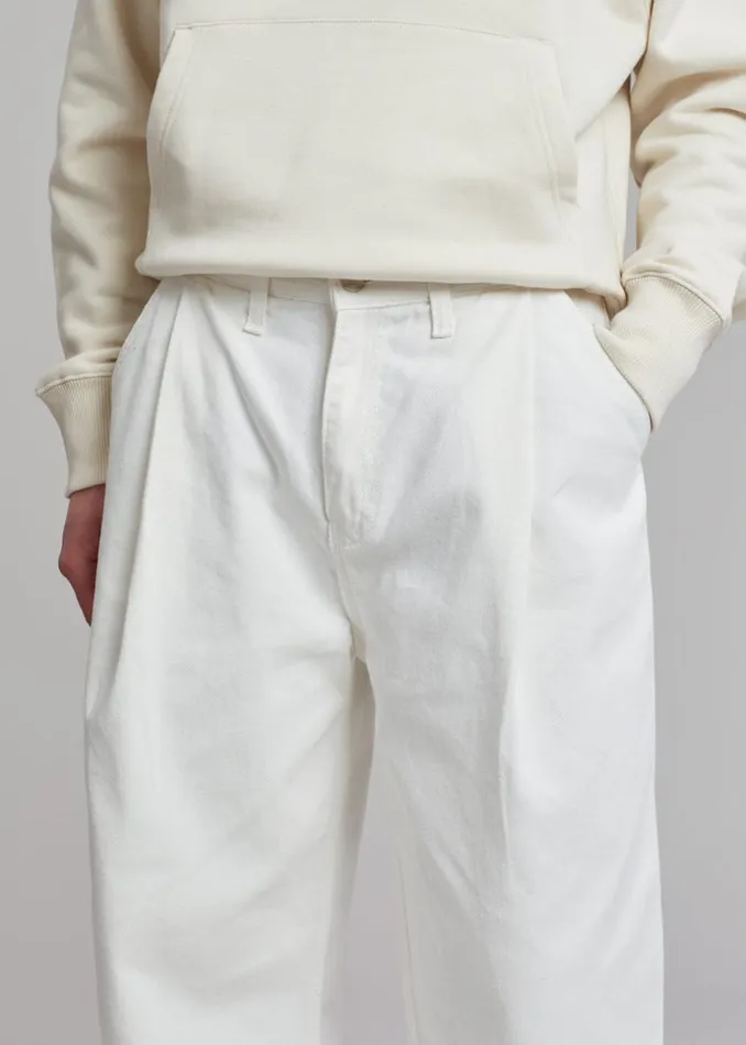 MenWomen The Frankie Shop Bottoms Drew Denim Pants White