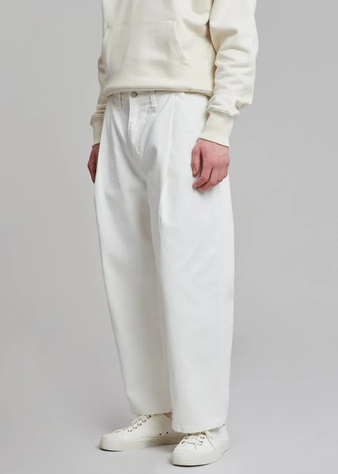 MenWomen The Frankie Shop Bottoms Drew Denim Pants White