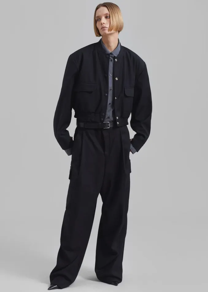 MenWomen The Frankie Shop Bottoms Flint Cargo Pants Black