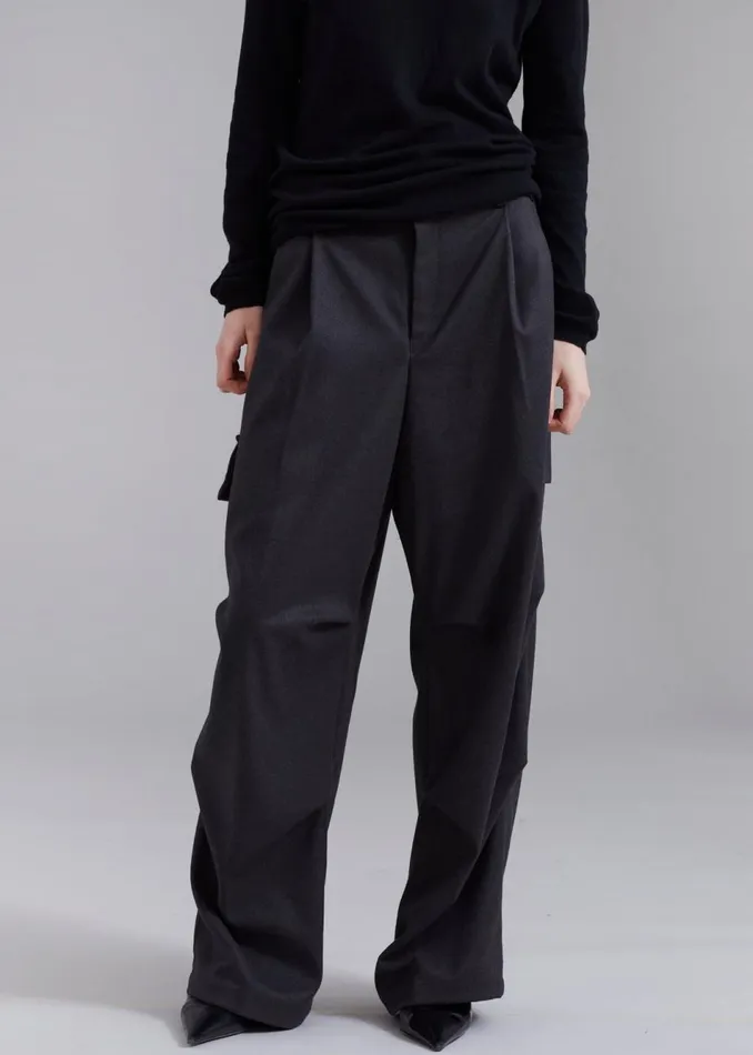 MenWomen The Frankie Shop Bottoms Flint Cargo Pants Grey