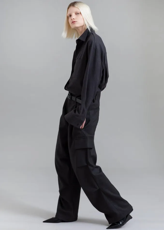 MenWomen The Frankie Shop Bottoms Flint Cargo Pants Grey