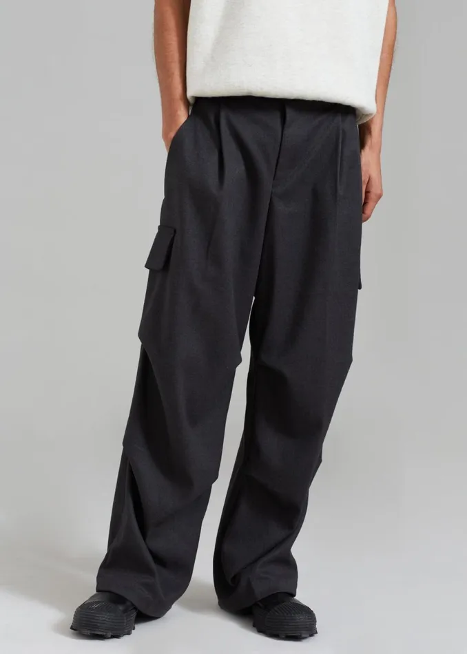 MenWomen The Frankie Shop Bottoms Flint Cargo Pants Grey