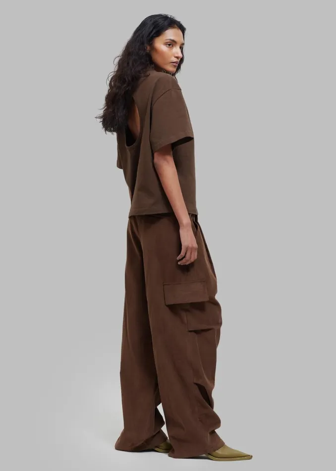 MenWomen The Frankie Shop Bottoms Garnett Corduroy Pants Brown