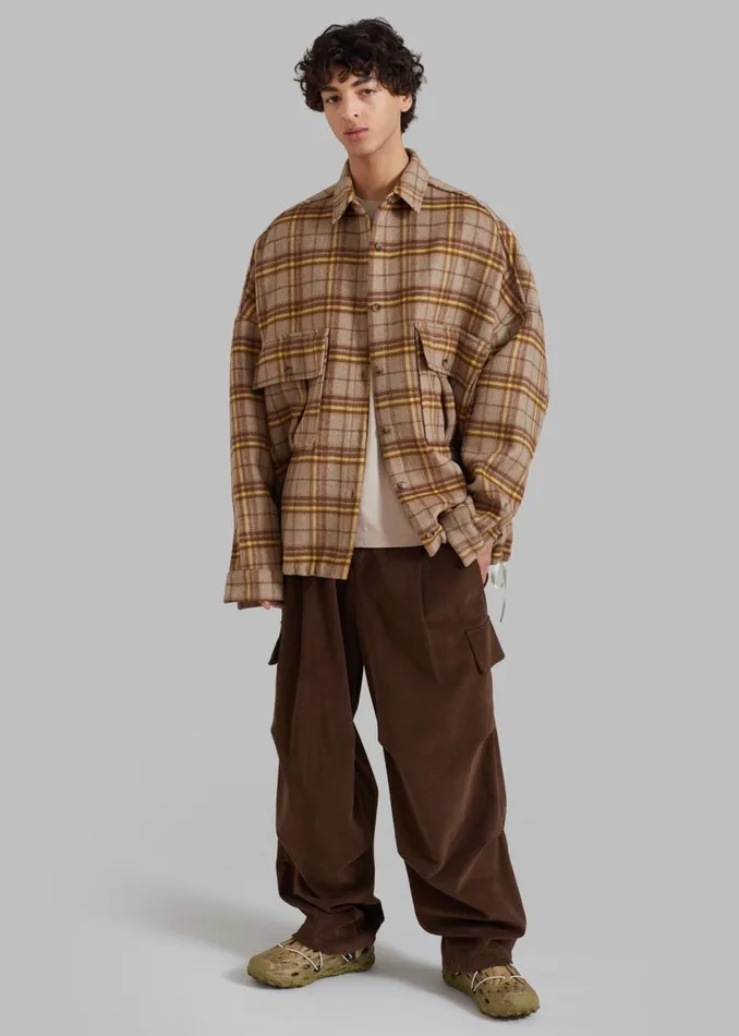 MenWomen The Frankie Shop Bottoms Garnett Corduroy Pants Brown