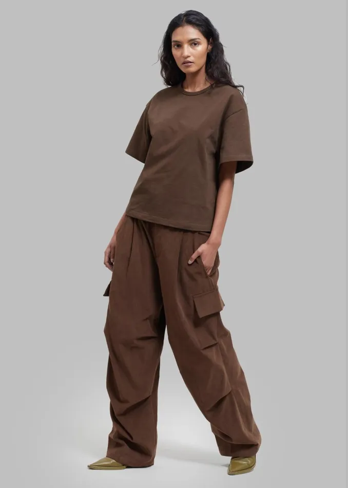 MenWomen The Frankie Shop Bottoms Garnett Corduroy Pants Brown