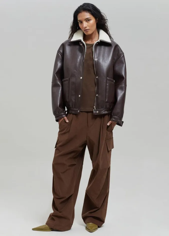 MenWomen The Frankie Shop Bottoms Garnett Corduroy Pants Brown