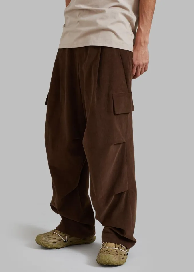 MenWomen The Frankie Shop Bottoms Garnett Corduroy Pants Brown
